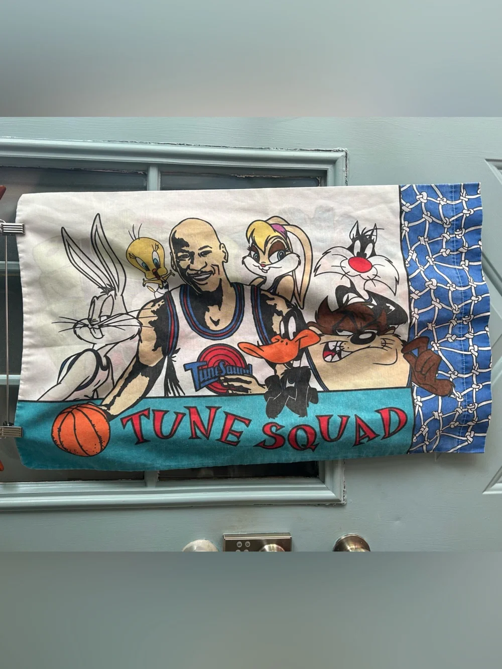 Vintage 90’s Space Jam Monstars Warner Bro Pillowcase Michael Jordan Tune Squad